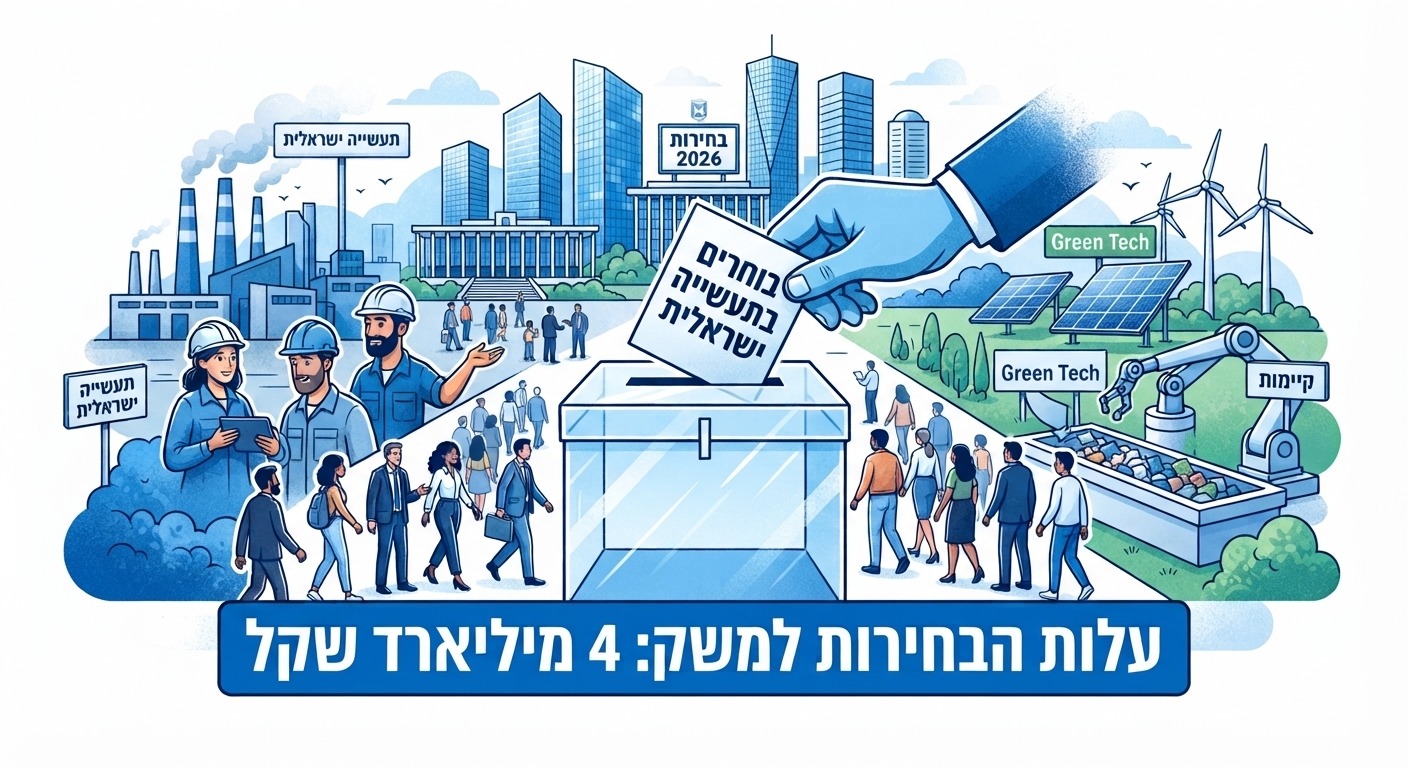 ynet: עלות הבחירות למשק: 4 מיליארד שקל